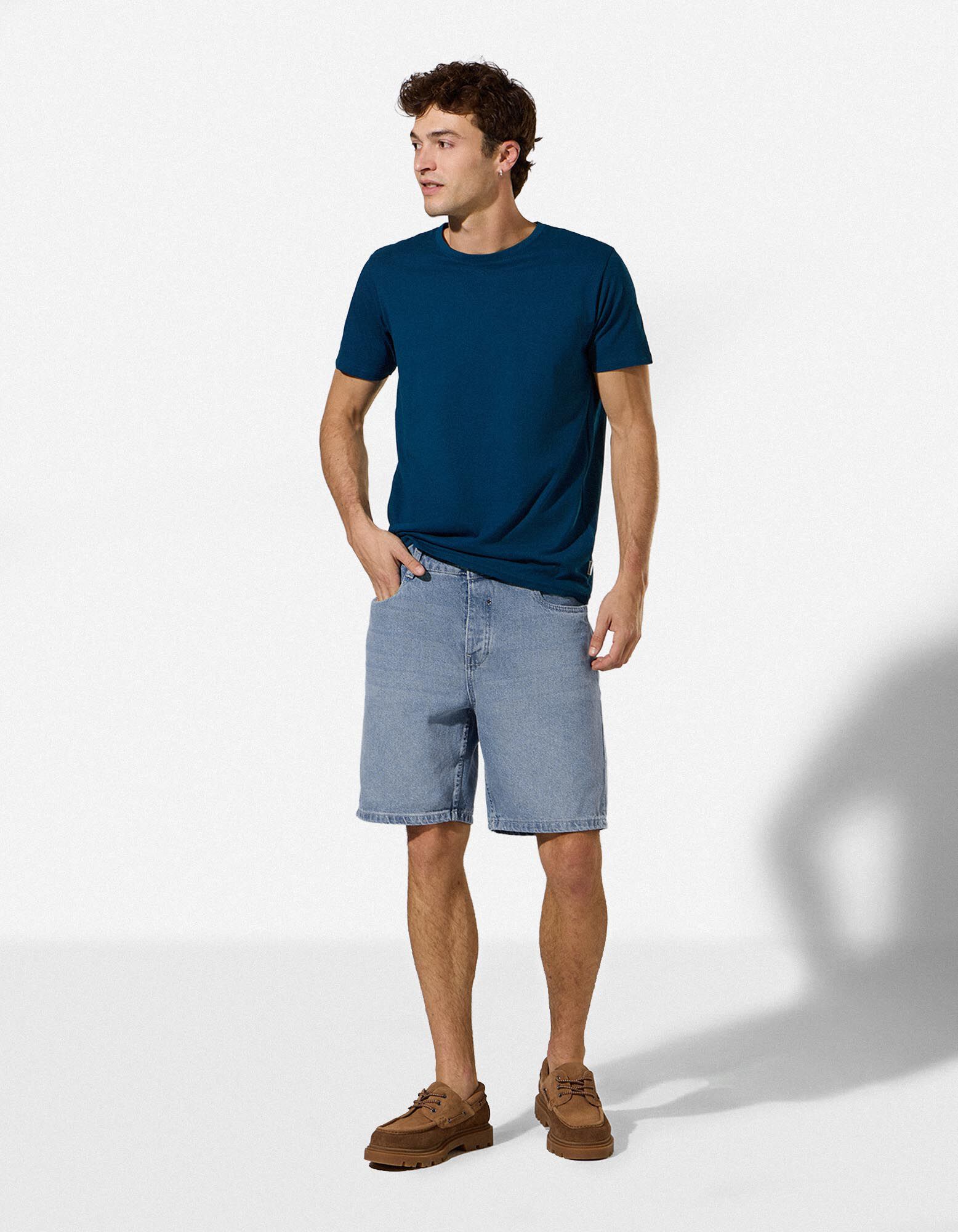 Jeansshorts - Hellblau
