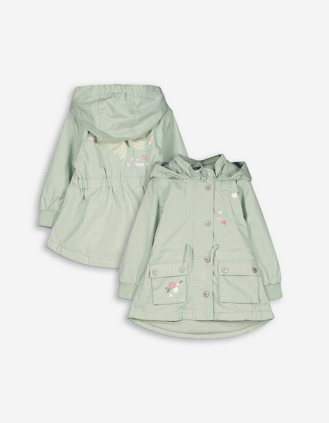 parka - hafty - ciemny zielony