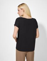 T-shirt - mieszanka wiskozowa - czarny