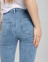 Kapri hlače - Vsebnost streča - svetlo modra