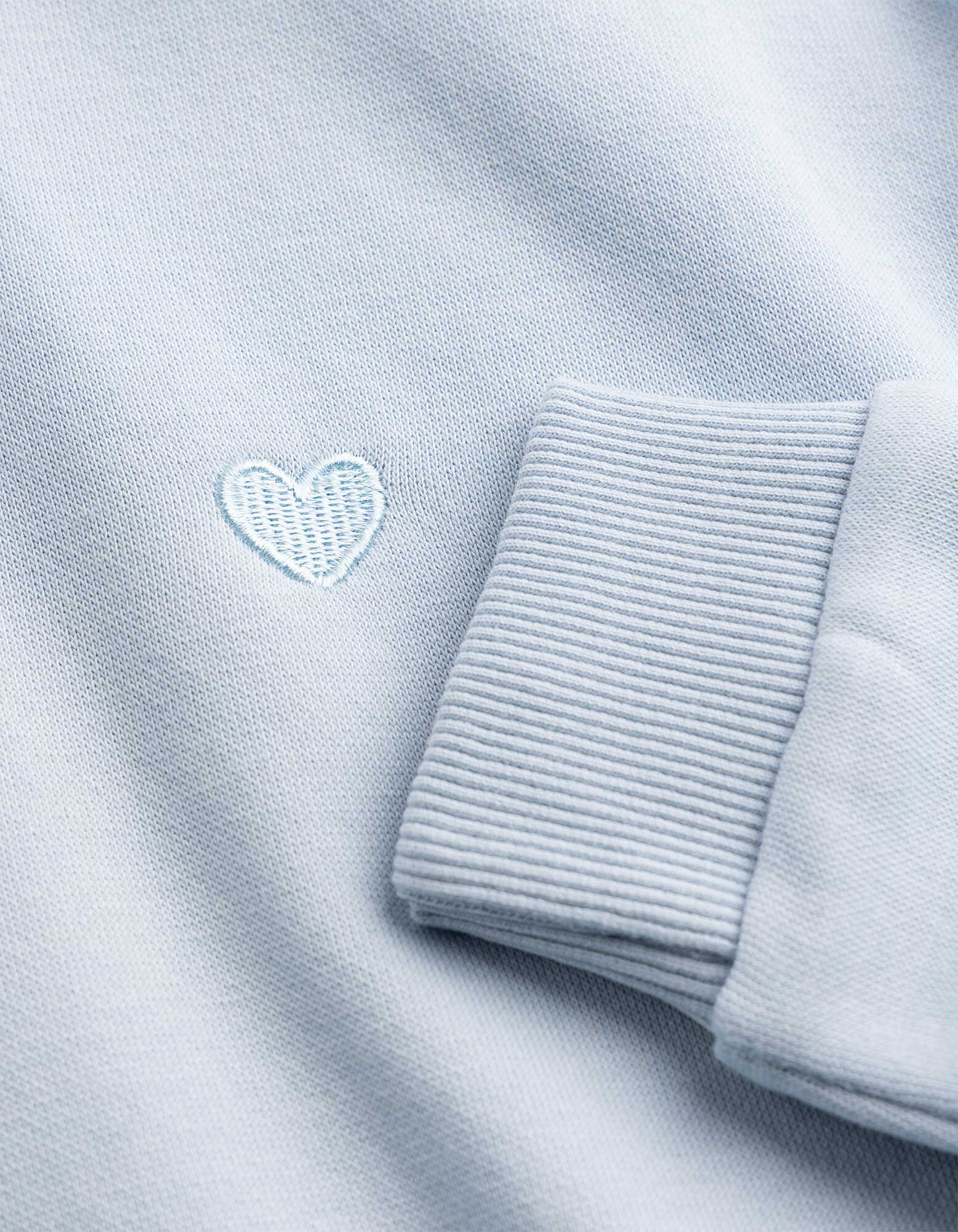 Sweatshirt - Stickerei - Hellblau
