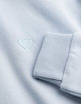 Sweatshirt - Stickerei - Hellblau