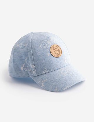 Basecap - Allover-Print - Hellblau