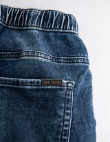 Kelnės su ki&scaron;enėmis - Įvertas rai&scaron;telis apačioje - tamsiai melynas