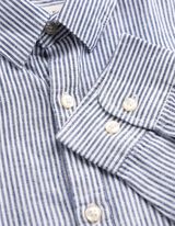 Hemd - Leinen-Mix - dunkelblau