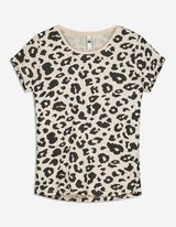T-shirt - Dierenprint - beige