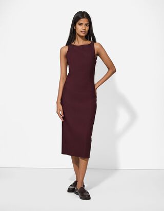 Kleid - Ärmellos - dunkellila