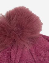 Čepice - COPÁNKOVÝ VZOR - lila