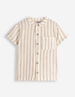 Hemd - Leinen-Mix - wei&szlig;