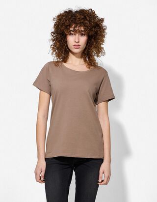 T-shirt - Met stretch - bruin