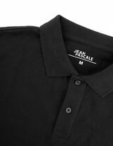Poloshirt - Knopfverschluss - schwarz