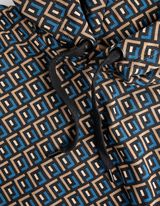 Pulover s kapuco - Geometrijski vzorec - bez