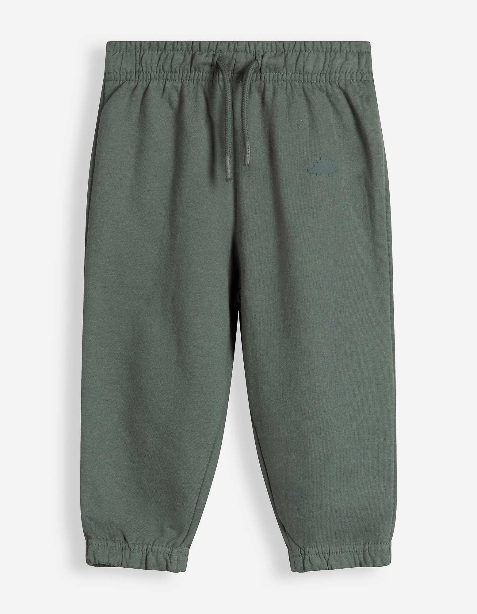 Joggingov&eacute; kalhoty - Bavlna - Tmavě zelen&aacute;