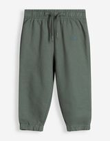 Joggingov&eacute; kalhoty - Bavlna - Tmavě zelen&aacute;