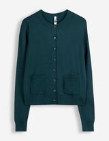 Strickjacke - Knopfleiste - Petrol