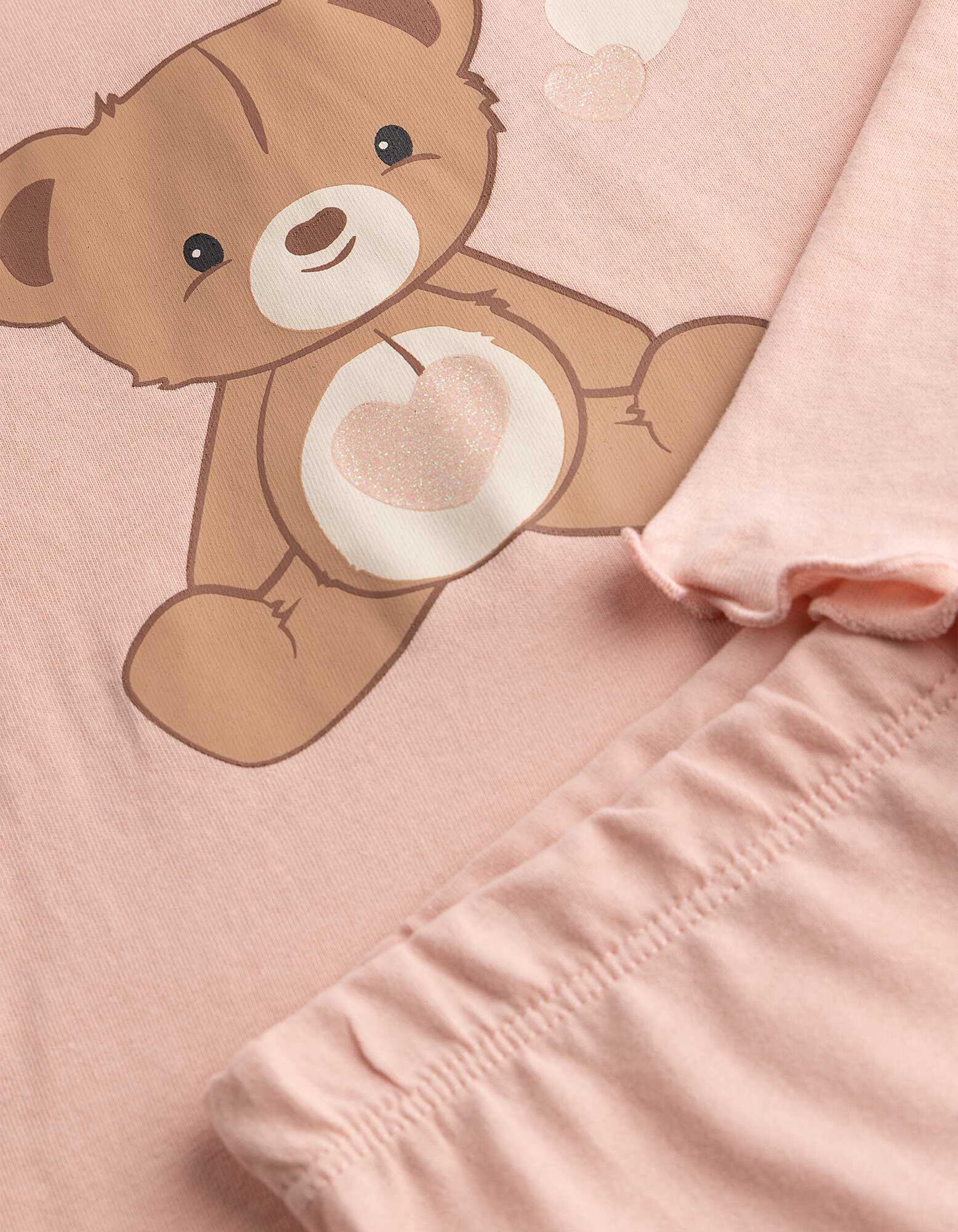 Pyjama Set aus Shirt und Hose - Mustermix - Rosa