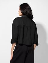 Bluse - einfarbig - schwarz