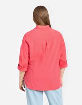 Marškiniai - Rankovės su užlenkimu - sviesiai raudonas