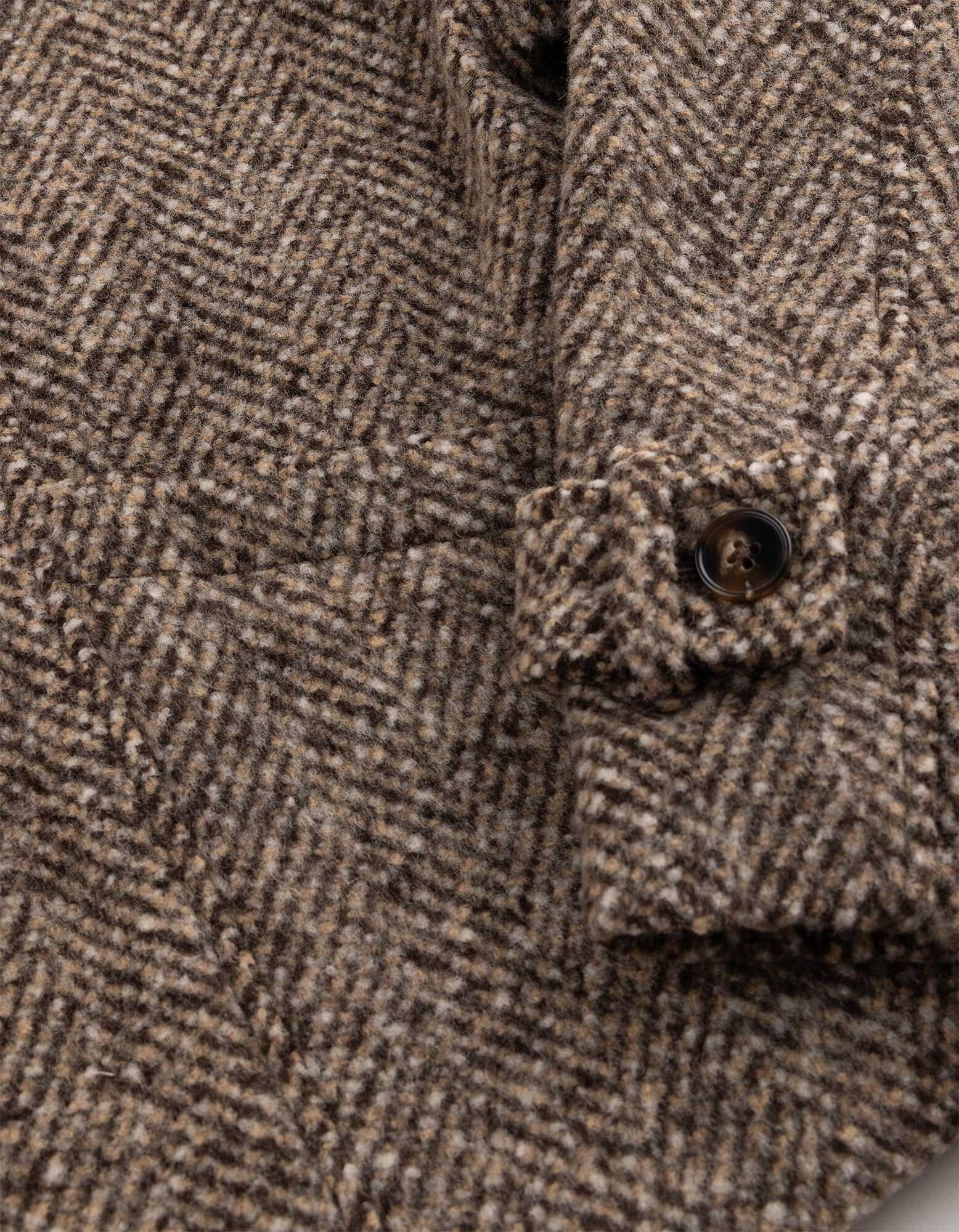 Jacke - Fischgr&auml;tmuster - Braun