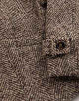 Jacke - Fischgr&auml;tmuster - Braun