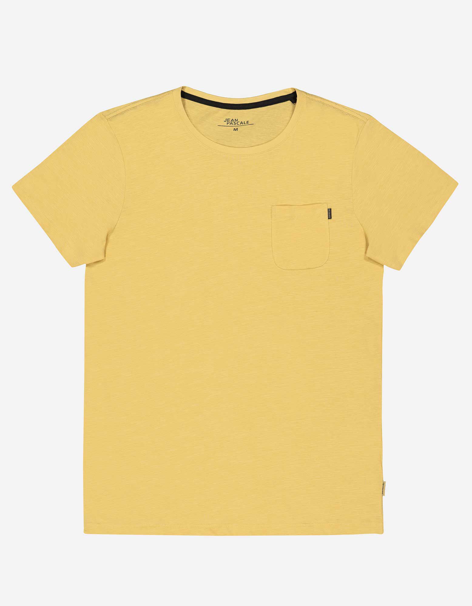 T-shirt - Poche-poitrine - Jaune