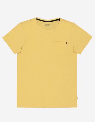T-shirt - Poche-poitrine - Jaune