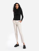 Tričko s dlh&yacute;mi ruk&aacute;vmi - Mockneck - cierna