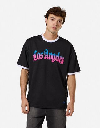 T-Shirt - Mesh - Schwarz