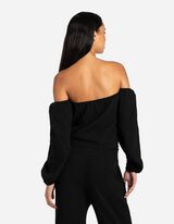 bluzka - Muślin - czarny