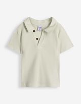 Poloshirt - Waffelstruktur - Hellgr&uuml;n