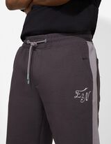 Jogginghose - Kontraststreifen - dunkelgrau