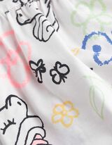 Haljina - &Scaron;areni print - bela