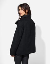 Jakna Caban - Mešanica materialov - crna