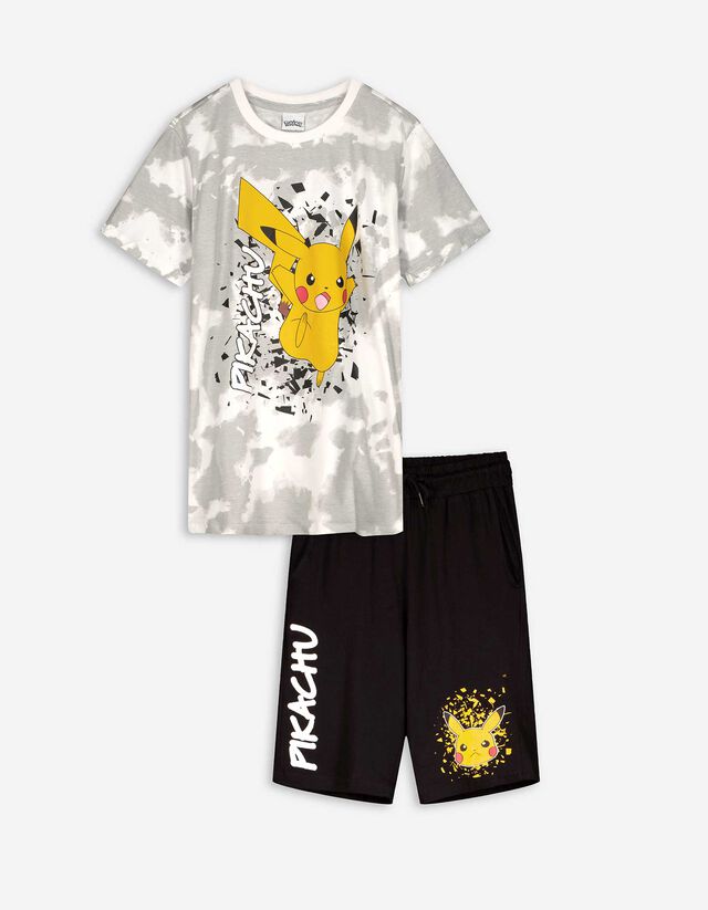 Set van T-shirt en shorts - Pokémon - wit