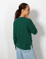 Pulover - ka&scaron;mir - tamno zelena