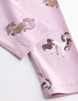 Leggings - Allover-Print - Rosa