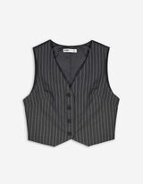 Gilet - Slim fit - donkergrijs