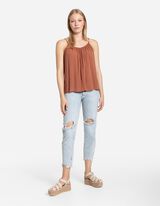 Blusa - Viscosa - marrone chiaro