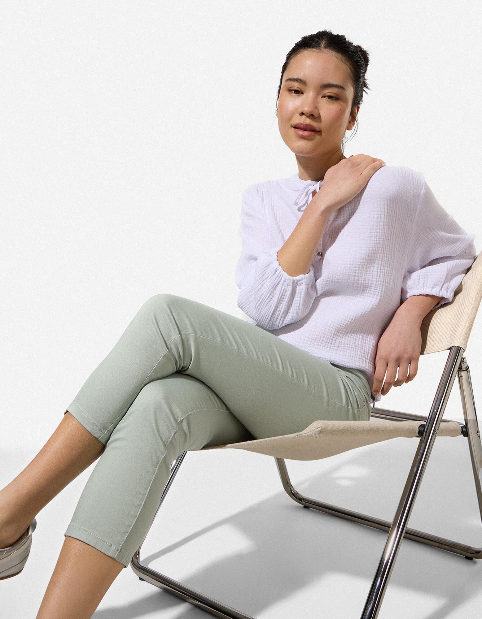 Caprihose - Twill - t&uuml;rkis