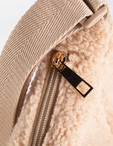 Umhängetasche - Teddyfell - beige