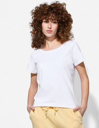 T-Shirt - einfarbig - wei&szlig;