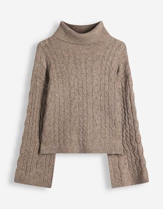 Pullover - Zopfstrick - Beige