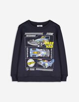 Mikina - Hot Wheels - tmavomodra