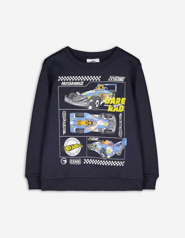 Mikina - Hot Wheels - tmavomodra