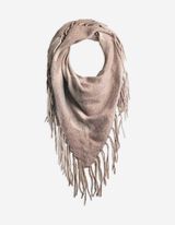 Bandana triangolare - Frange alle estremità - marrone