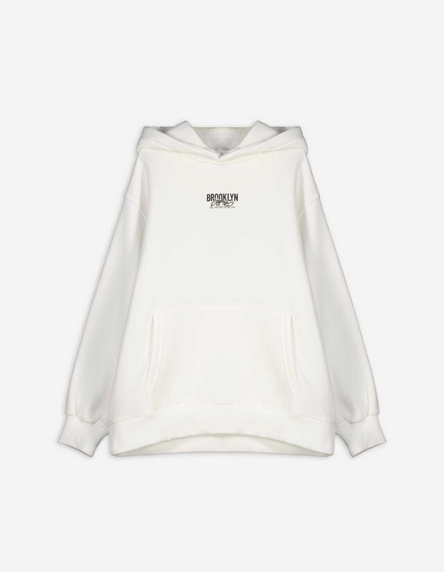 Hoodie - Oversized Fit - weiß