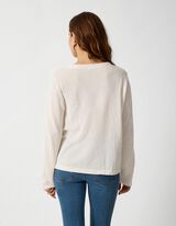 Strickpullover - Relax Fit - Wei&szlig;