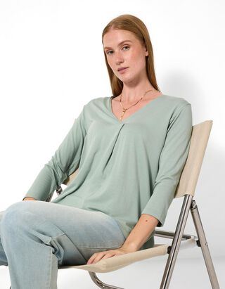Blusenshirt - Business Schick - Taupe