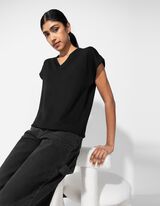 Tričko - Obsah modalu - cierna