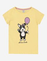 Tricou - Imprimeu sclipici - Portocaliu